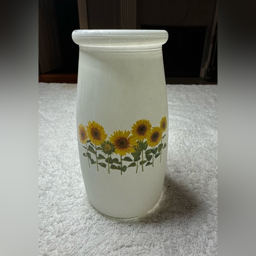 Frosted Glass Small Floral Vase